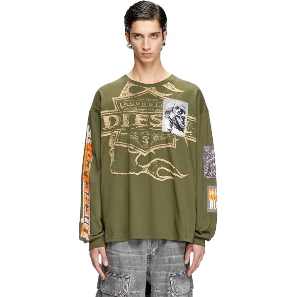 Amazon | [ディーゼル] メンズ 長袖Tシャツ T-RUBY A195390LKCC XS